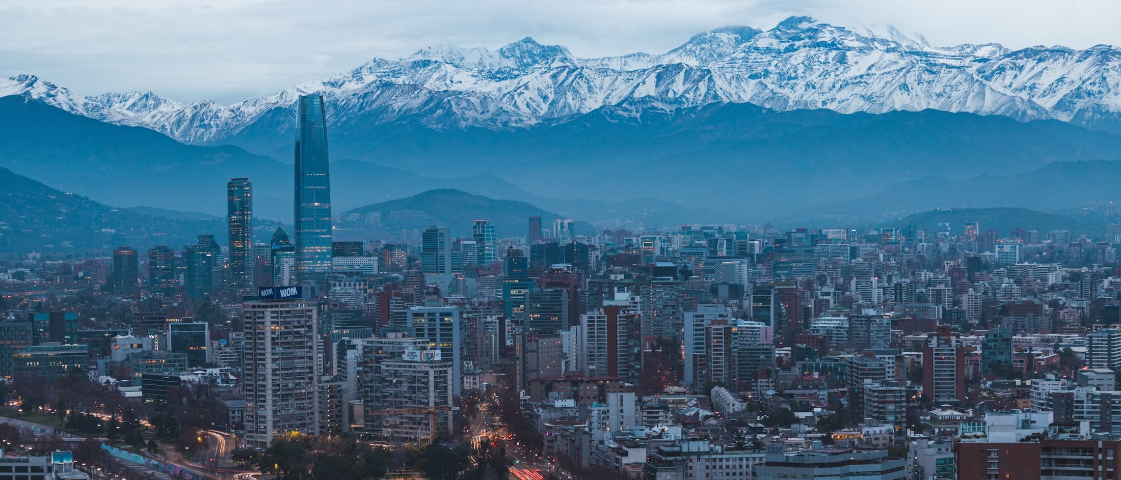 Santiago y la cordillera de los Andes